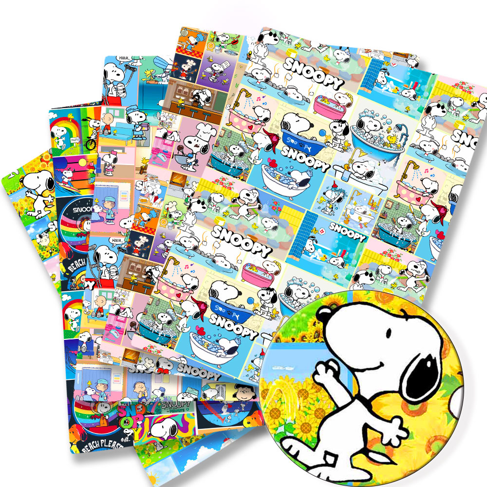 Home Textiles Curtains - TAKARA TOMY Snoopy fabric140x50CM Cartoon printed