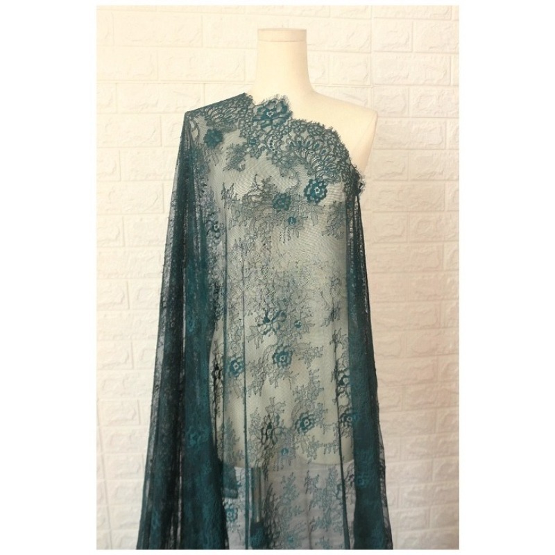 Home Textiles Curtains - New High-quality Eyelash Lace Embroidery Fabric