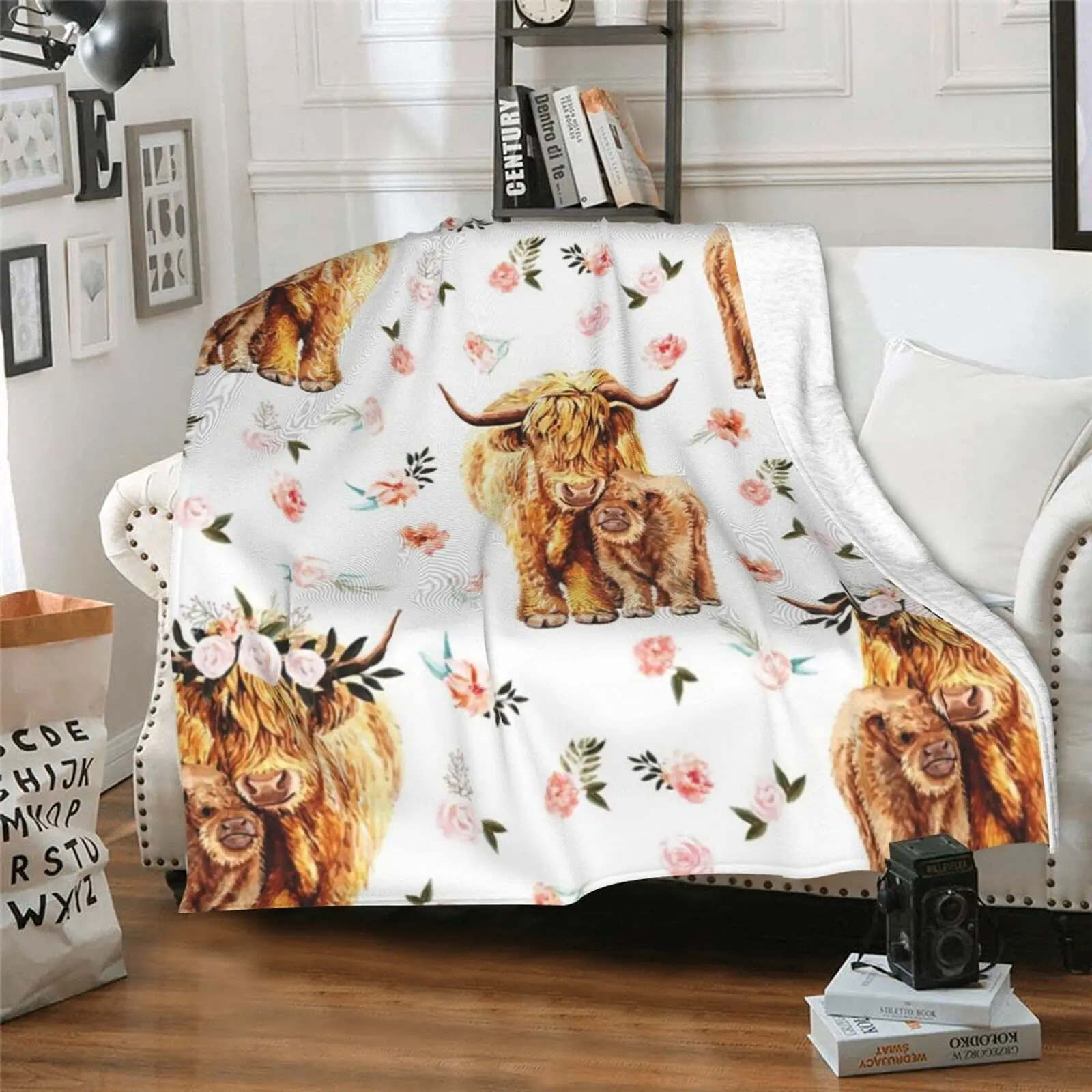 Highland Cow Blanket Animal Be - Highland Home Textiles review and price