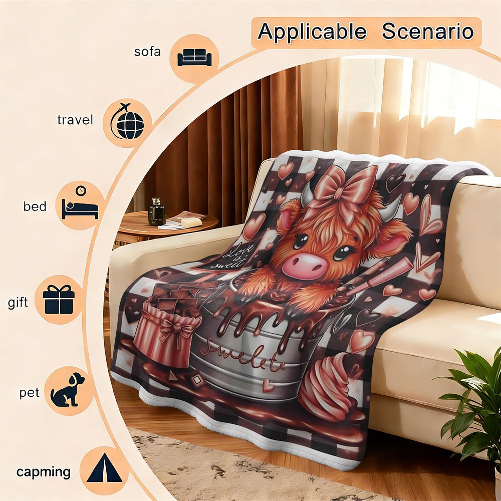 Cute Highland Cattle Printed F - Highland Home Textiles review and price