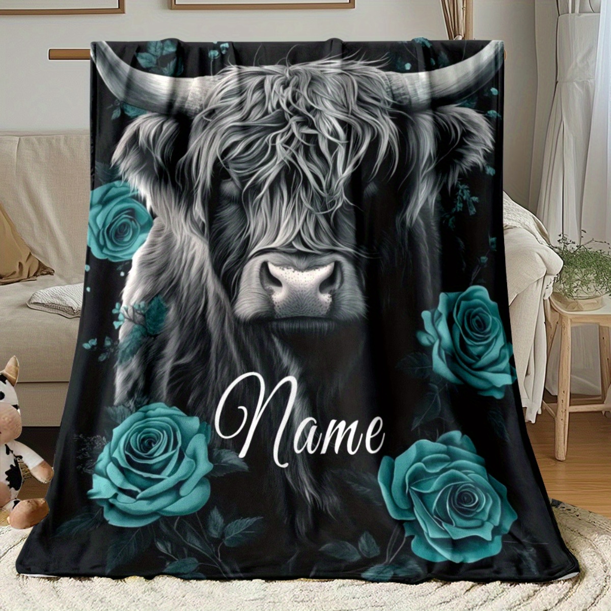 Personalized Highland Cow Blan - Highland Home Textiles review and price