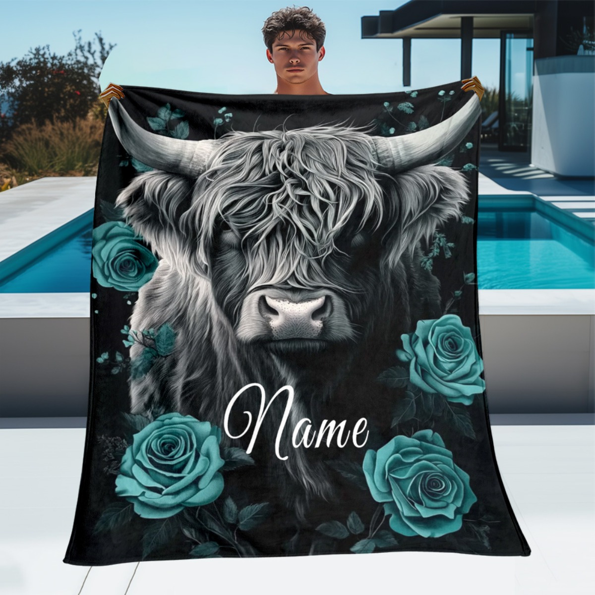 Personalized Highland Cow Blan - Highland Home Textiles review and price