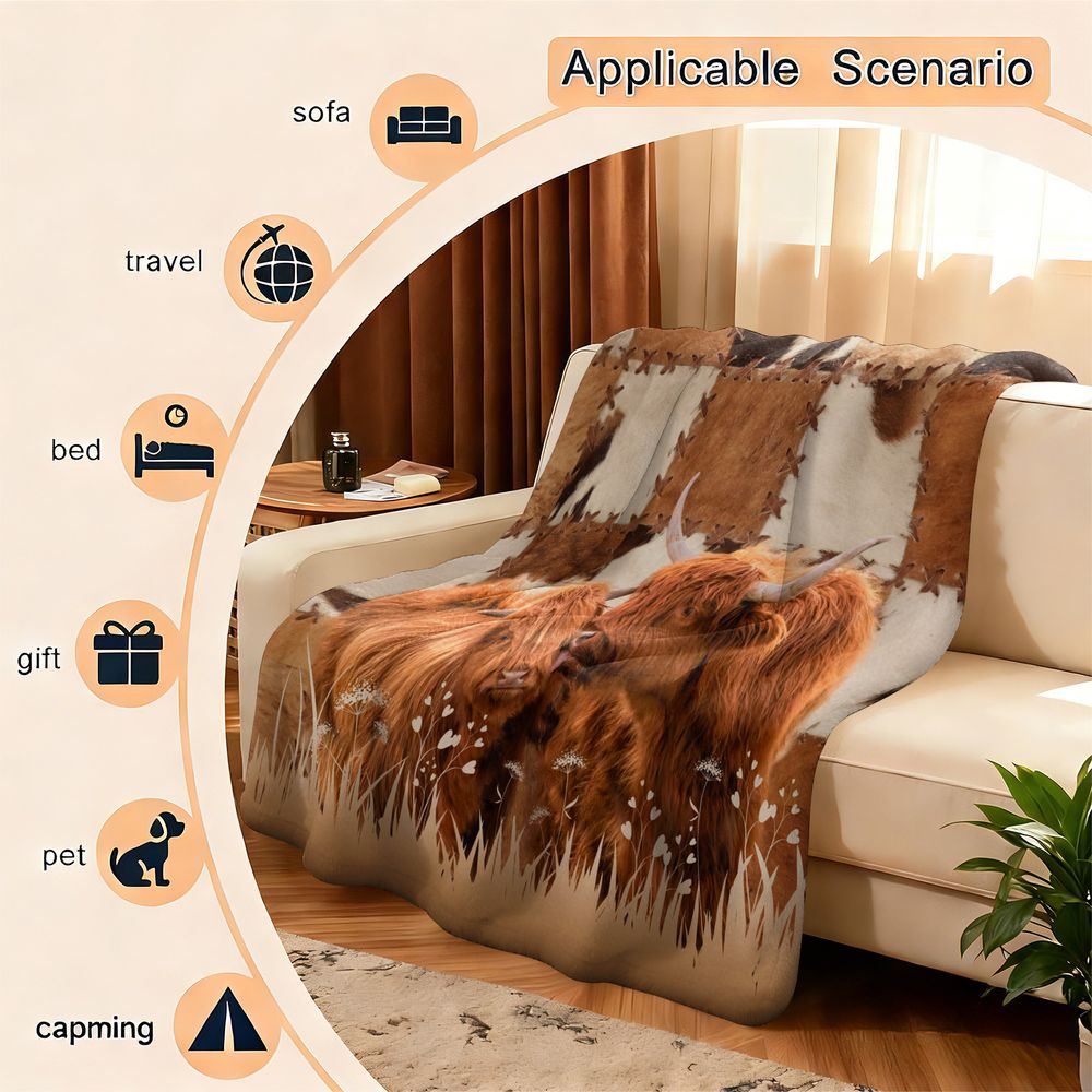 Highland Cattle Digital Print  - Highland Home Textiles review and price
