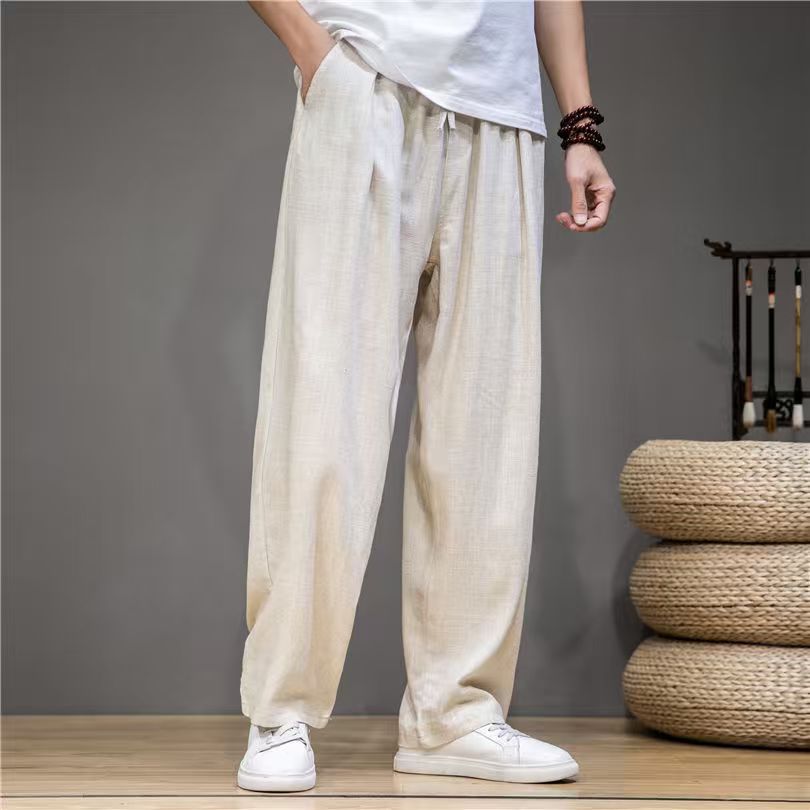 Men's Cotton Linen Straight Le - Home Textiles Store review and price