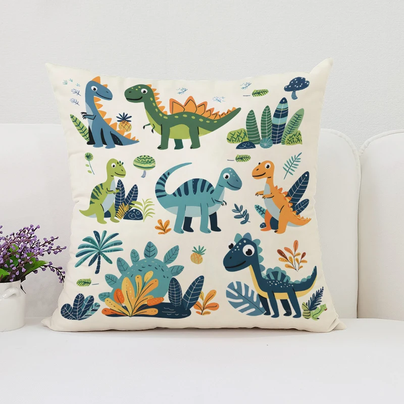Dinosaur Land throw pillow cov - Home Landing Textiles review and price