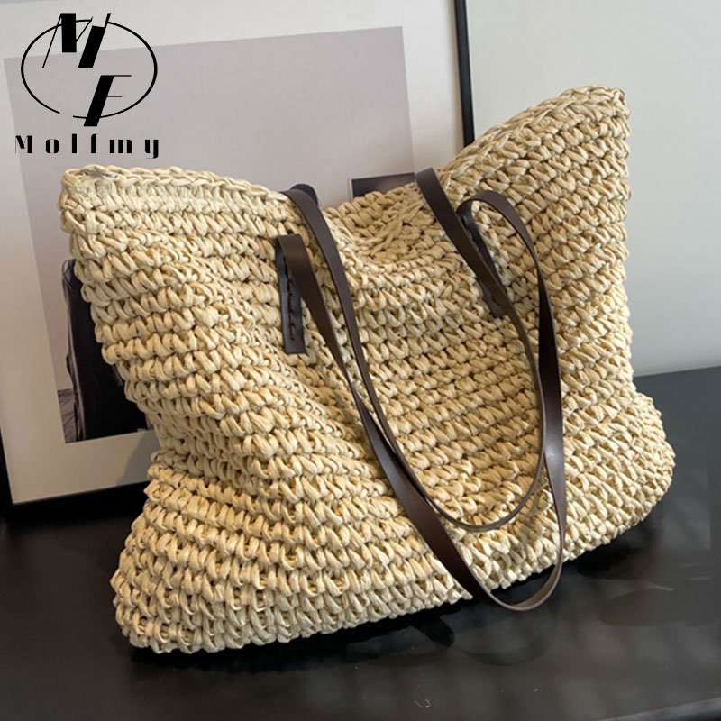 Straw Woven Tote Bags Casual L - Home Textiles Store review and price