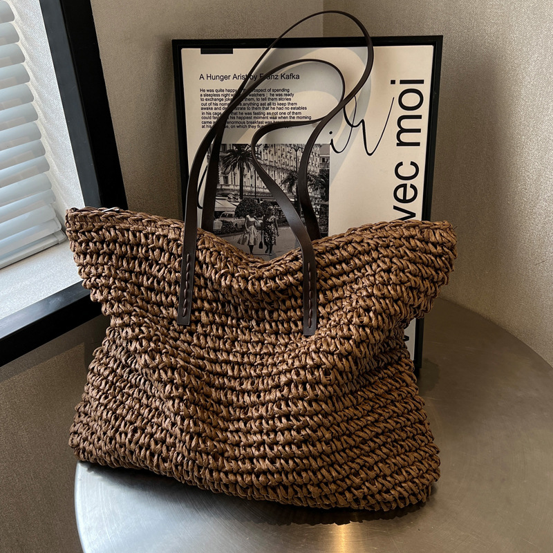 Straw Woven Tote Bags Casual L - Home Textiles Store review and price