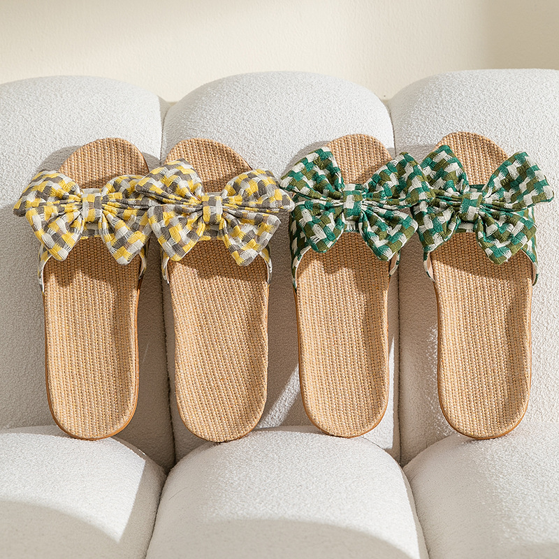 New linen fabric slippers for  - Home Textiles Store review and price