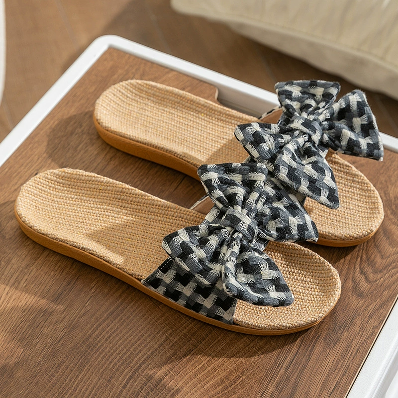 New linen fabric slippers for  - Home Textiles Store review and price
