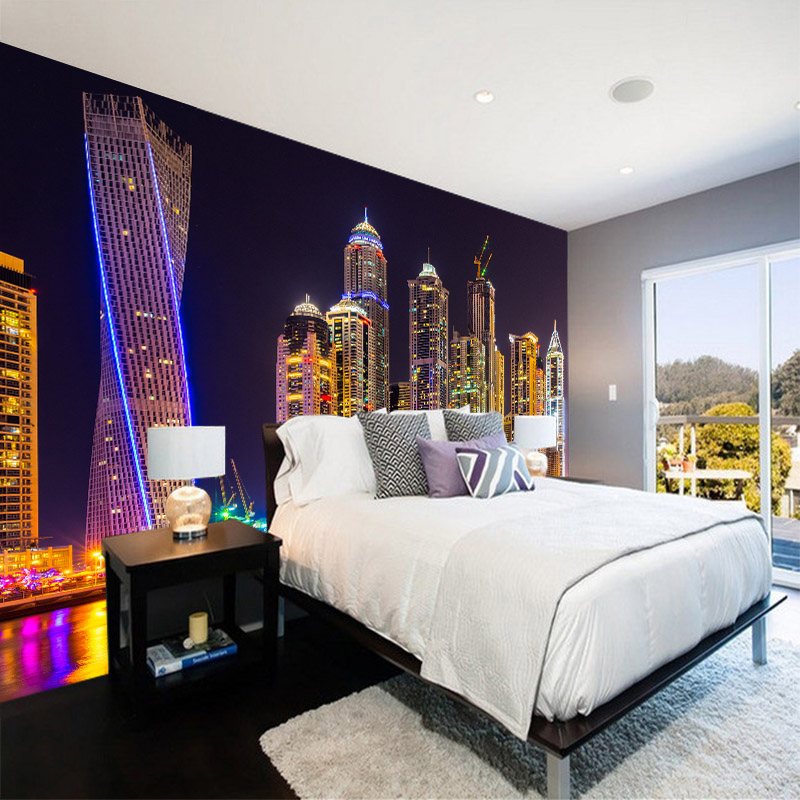 Custom 3D Photo Night View Cit - Home Textiles City review and price