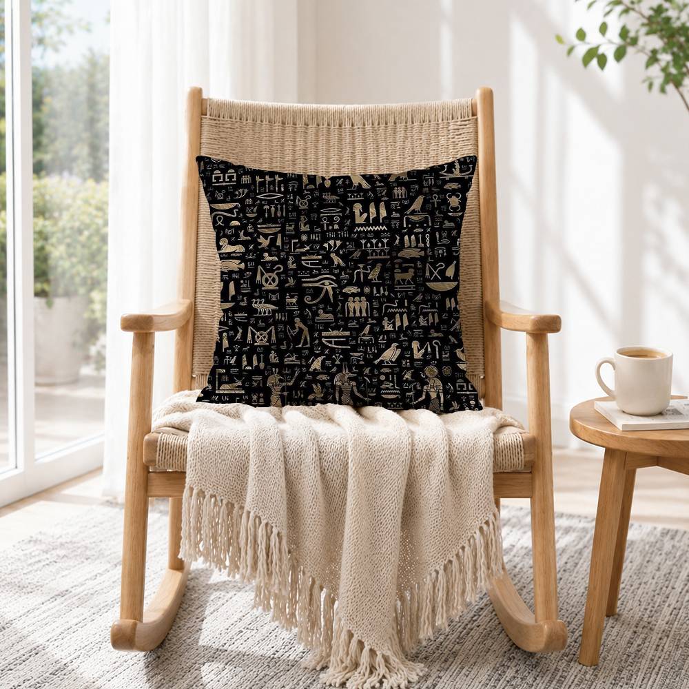 Ancient Egypt hieroglyph Squar - Home Textiles Egypt review and price