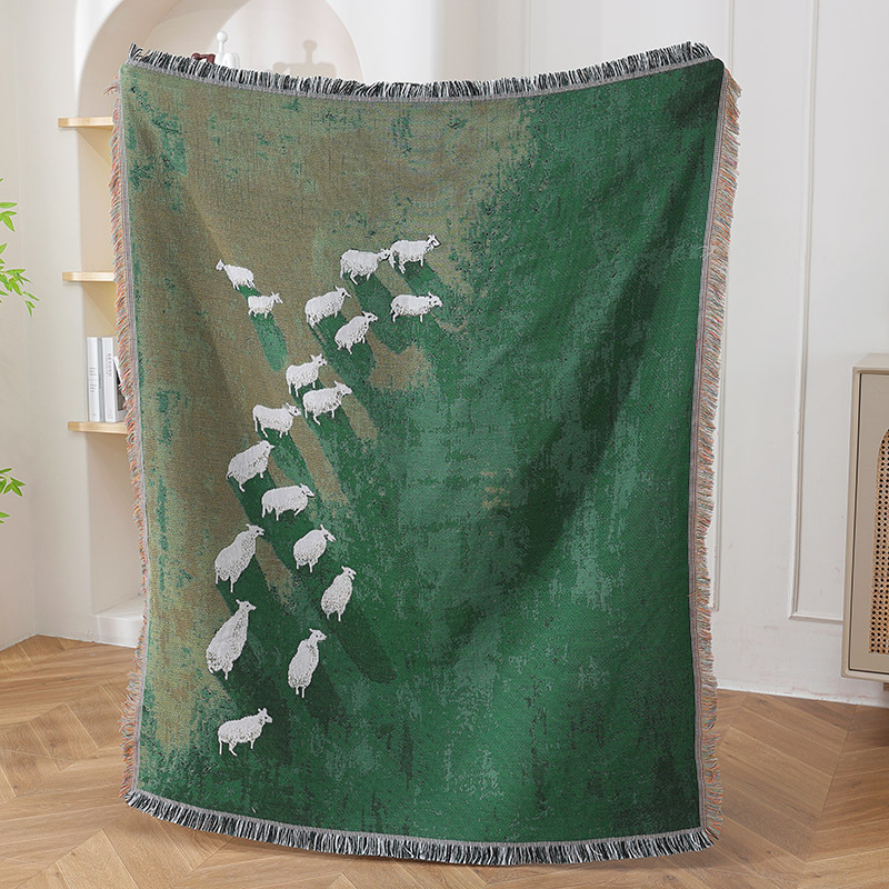 Textile City Sheep Herd Green  - Home Textiles City review and price
