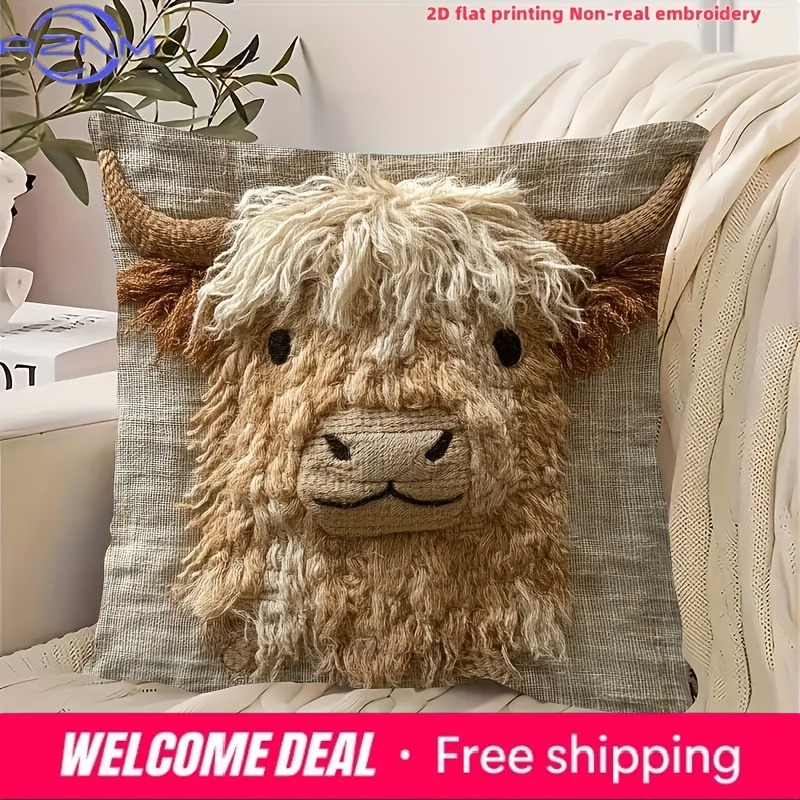 Cute Highland Cow Design 2D Fl - Highland Home Textiles review and price