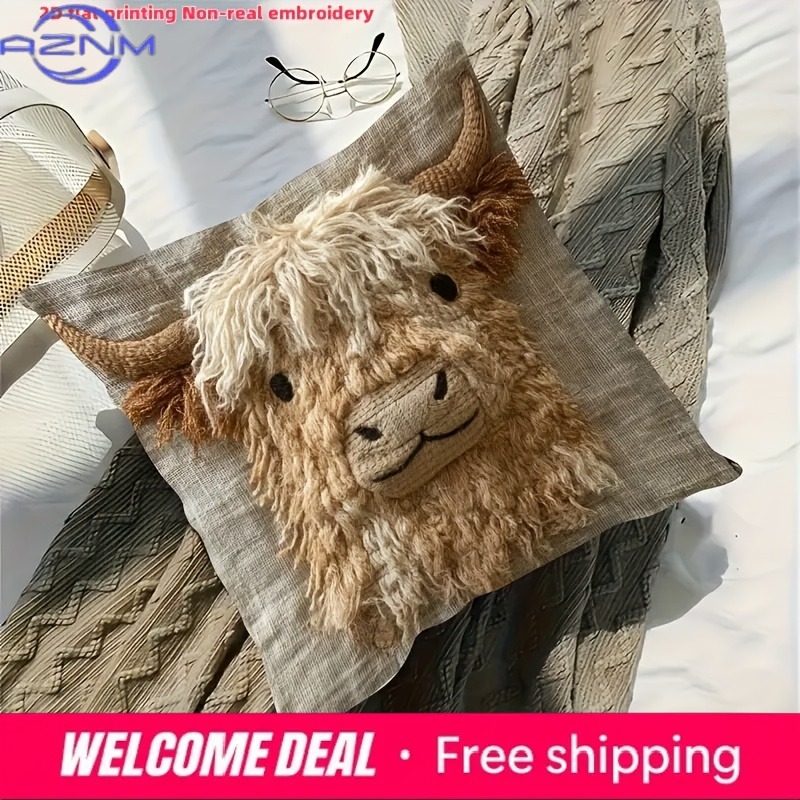 Cute Highland Cow Design 2D Fl - Highland Home Textiles review and price