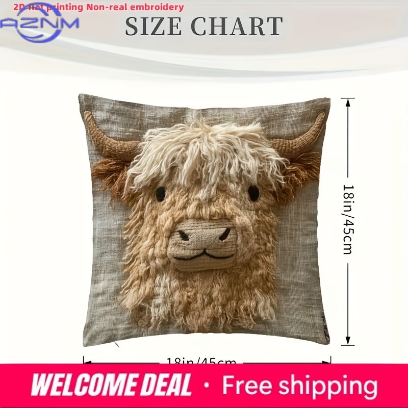 Cute Highland Cow Design 2D Fl - Highland Home Textiles review and price
