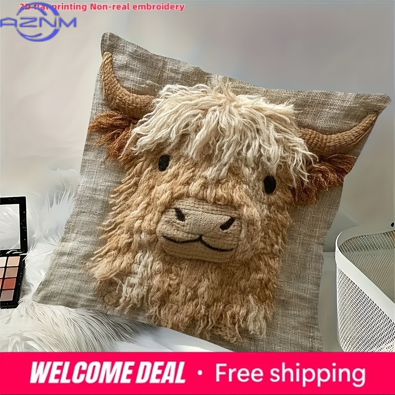 Cute Highland Cow Design 2D Fl - Highland Home Textiles review and price