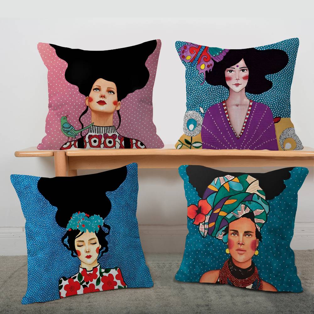 Abstract Flowers Girl fair Luc - Home Textiles Fair review and price