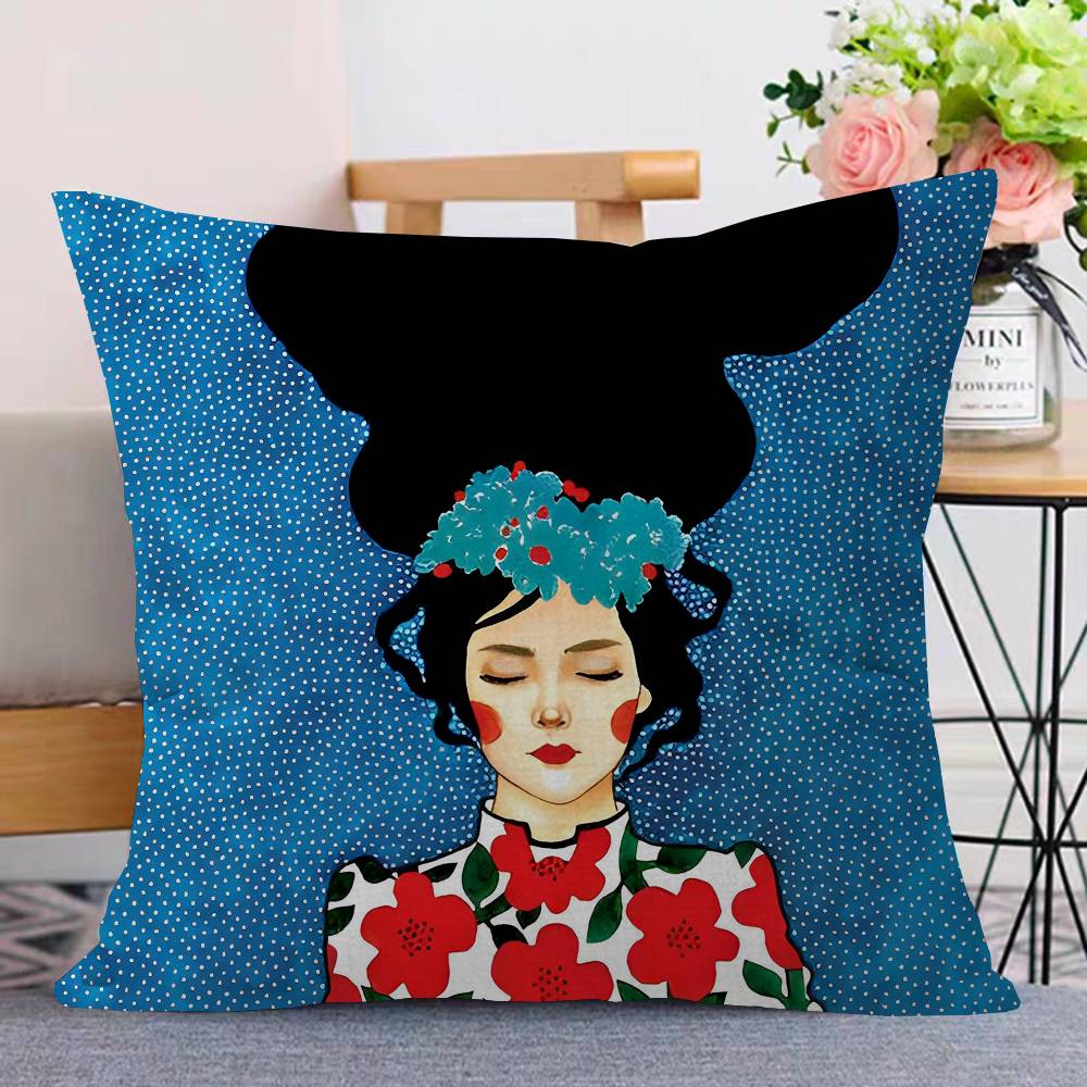 Abstract Flowers Girl fair Luc - Home Textiles Fair review and price