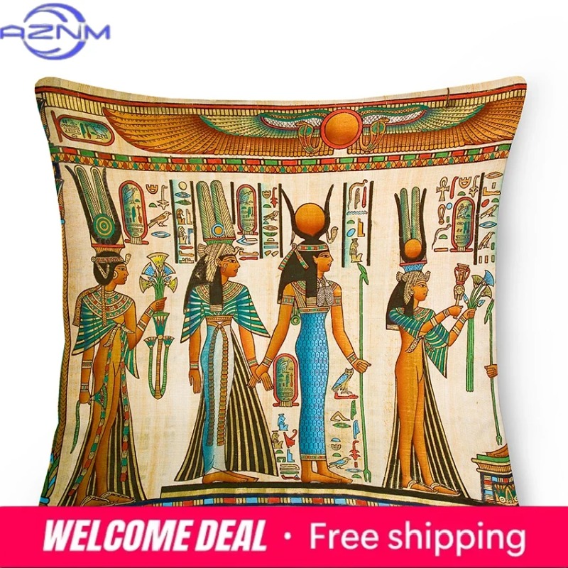 Egyptian Cushion Cover Ancient - Home Textiles Egypt review and price